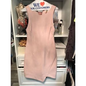 Pale pink fitted dress